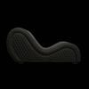 Kama Yoga Chaise Tantra Black Genuine Leather with Nails