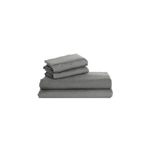 2000TC Ultra Soft King Fitted Sheet Set- Gray