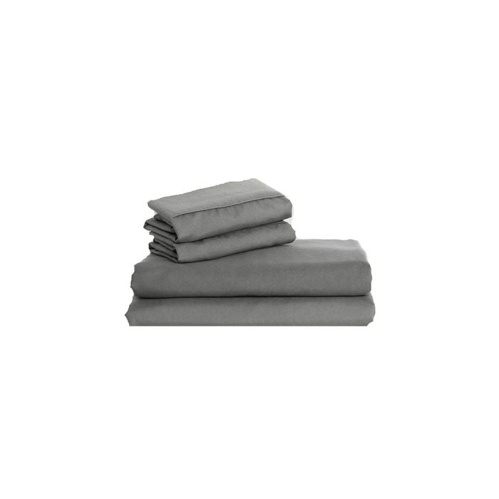 2000TC Ultra Soft King Fitted Sheet Set- Gray