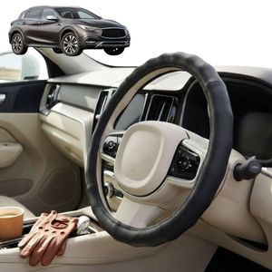 Australian Goose Steering Wheel Cover for Infiniti QX30 2016 - 2020 Circle Black
