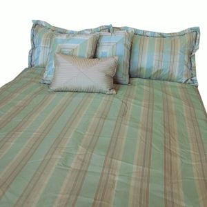 Bloomington 6 Pce Stripes Quilt Cover Bed Pack Queen