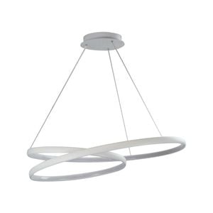 Oriel Lighting INFINITY 80CM LED SPIRAL PENDANT BLACK/WHITE - White 70cm