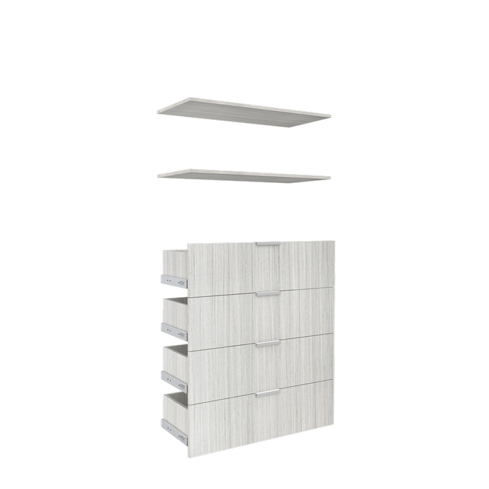 Lugna 900 x 380mm 4-Drawer 2-Shelf Mist Insert Kit