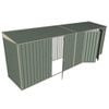 Build-A-Shed 1.2 x 6.0 x 2.0m Skillion Single with Double Hinged Side Doors Shed - Green