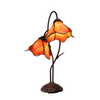 G&g Twin Lotus Lamp Orange