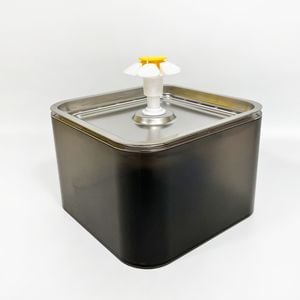 Yes4pets 3l Automatic Electric Pet Water Fountain Dog Cat Stainless Steel Feeder Bowl Dispenser Grey