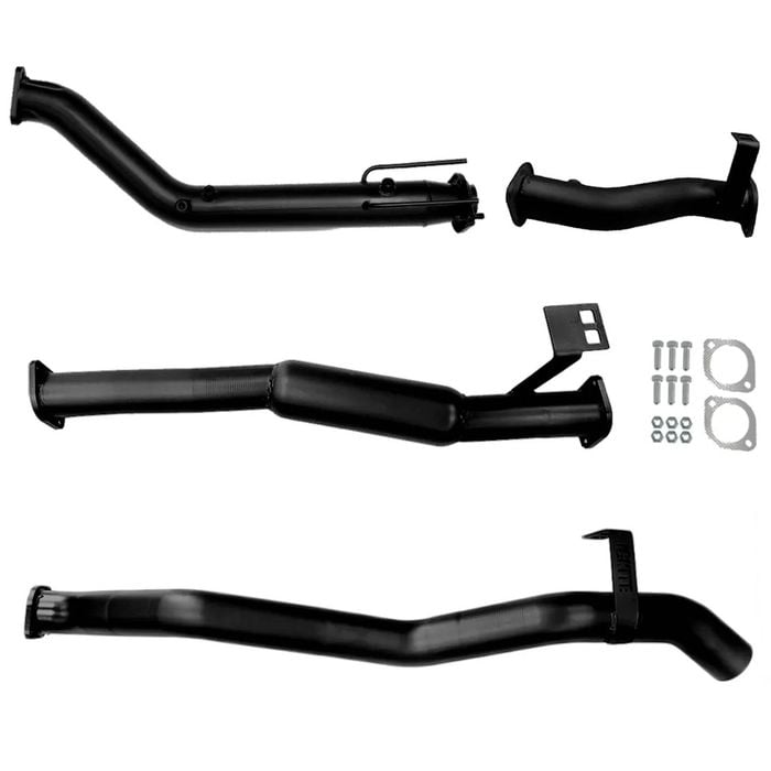 Ignite Exhausts Turbo Back For Toyota Landcruiser 76 Series Wagon 3" No Cat & Hotdog Black Aluminised Steel