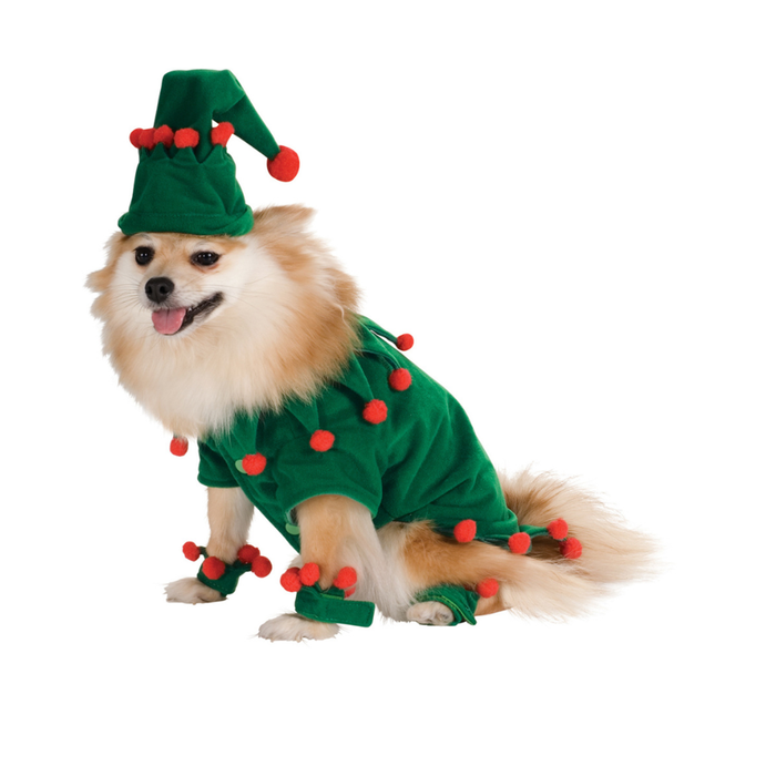 Christmas Elf Pet Costume For Dogs - Size Extra-large