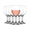 LAV Nevakar Medium Wine Glasses - 320ml - Pack of 6 Stemware Goblets for Red Wine White Wine