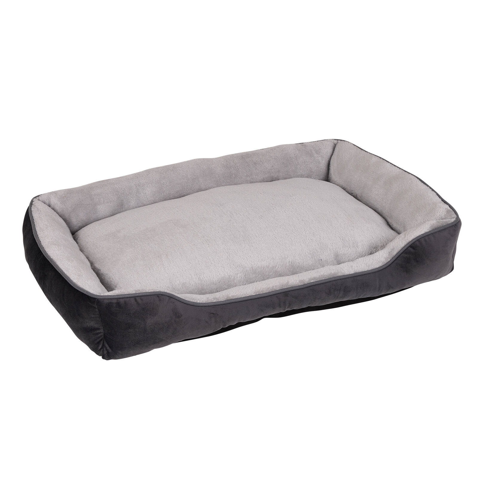 Happy Tails Large Grey Lounger Bed