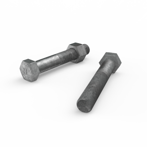 ZENITH M16 x 100mm Hot Dip Galvanised Hex Head Bolts and Nuts - Each