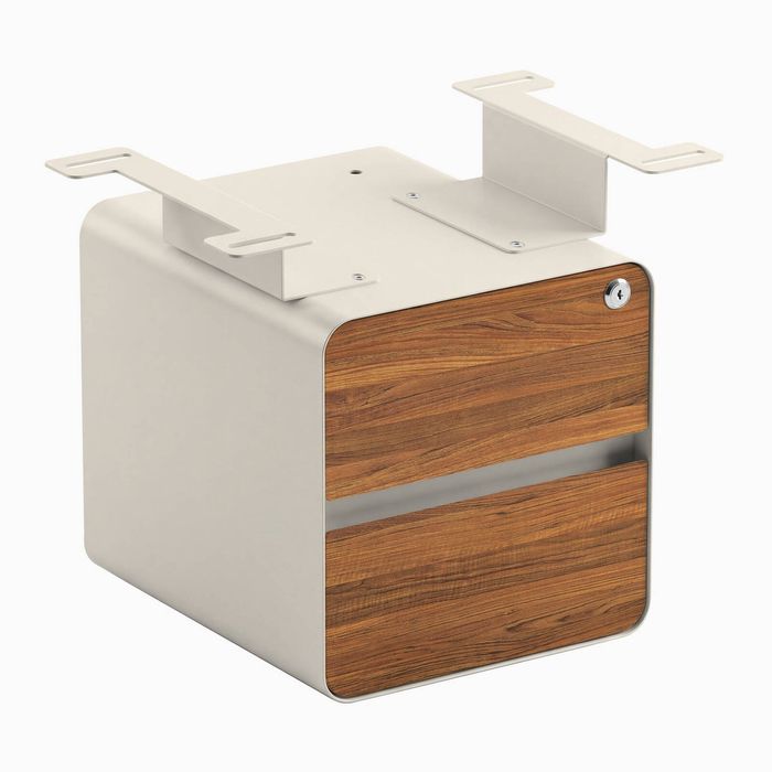 Desky Minimal Under Desk Cabinet Wheat Frame