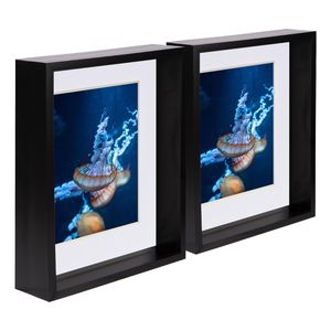 Nicola Spring 8" X 10" 3d Deep Box Photo Frames With White 5" X 7" Mount - Pack Of 5