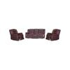 3+1+1 Seater Recliner Sofa In Faux Leather Lounge Couch in Brown