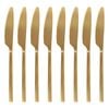 Argon Tableware Stainless Steel Dinner Knives - 21cm - 8x Durable Rust Resistant Stainless Steel Dishwasher Safe Flatware Set