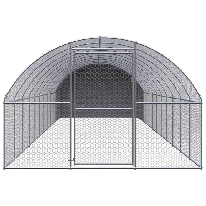 VidaXL Outdoor Chicken Coop 2.75 X 8 X 1.92 M Galvanised Steel