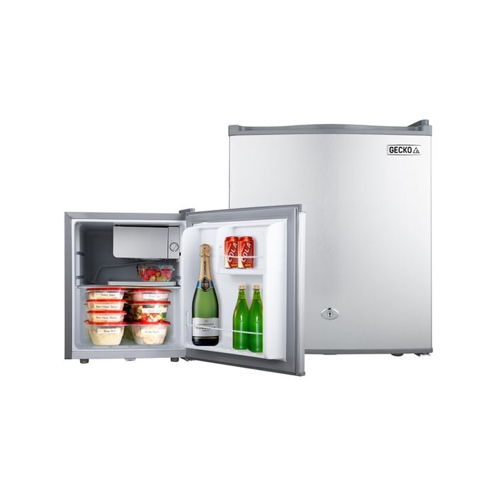 GECKO 57L Bar Fridge Portable Camping Camper Caravan Refrigerator 12V/24V, Silver