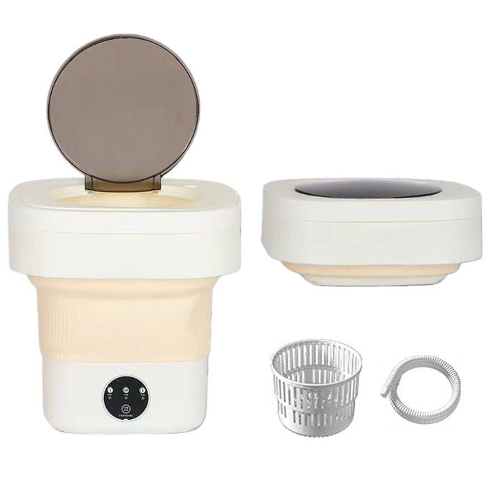 Catzon Portable Washing Machine 6.5L Foldable Spin Dryer Combo-White