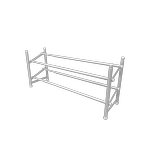 All Set 23 x 110 x 35.5cm 2 Tier Extendable Shoe Rack