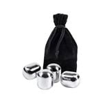 Bartender Barware Stainless Steel Wine Pearls with Bag Set of 4