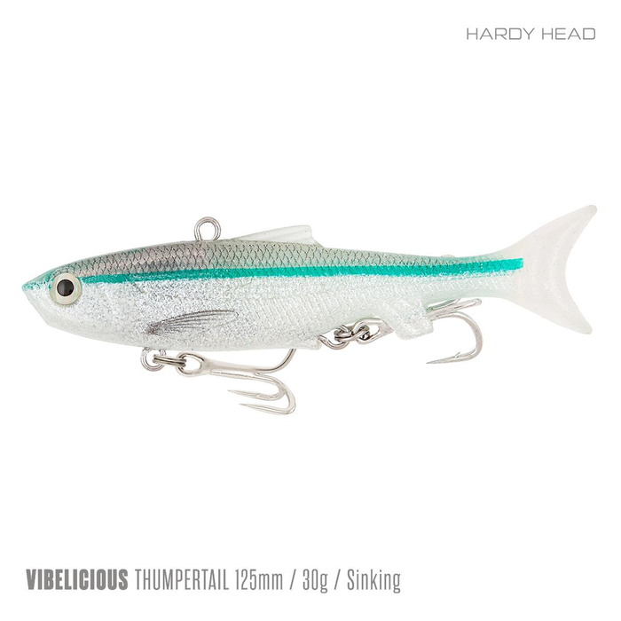 Samaki Vibelicious Thumper Tail Soft Vibe 125mm/30g Fishing Lure Hardy Head