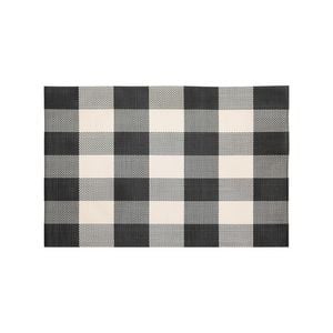 Icon Chef - Large Placemats - Set Of 6 - Black Gingham