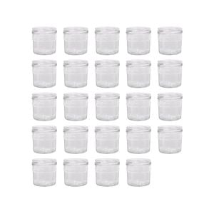 Argon Tableware 130ml Glass Jam Jars With No Lids - Set Of 24 Empty Screw Top Kitchen Storage Preserving Jar