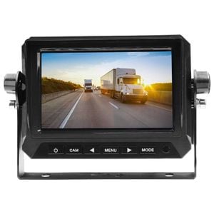 Elinz 5" AHD Monitor Wired 4PIN 3 Channel HD Video Inputs Single View DC12~24V 800*480 Dashboard Mount