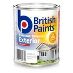 British Paints 4 Seasons Low Sheen White Exterior Paint - 500ml