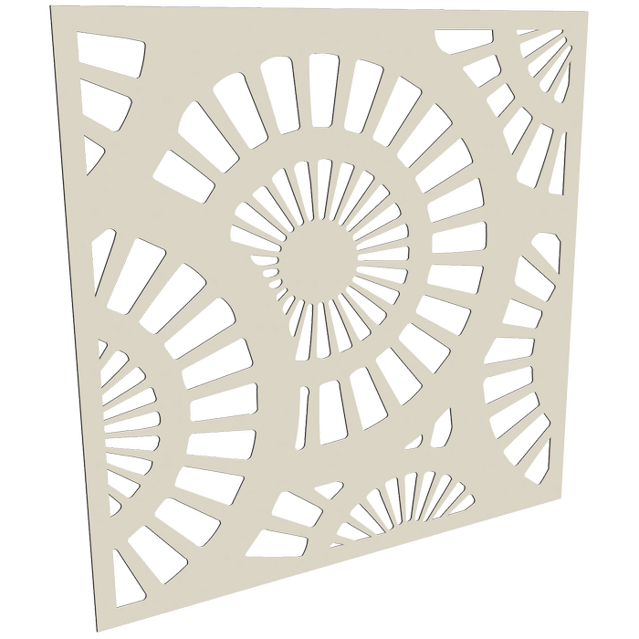 ProtectorAl 300-1200 x 300-1200mm Surfmist Sunburst Unframed Solid Aluminium Decorative Panel