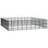 vidaXL Outdoor Dog Kennel Steel Garden Puppy Pet Enclosure Supply Cage House