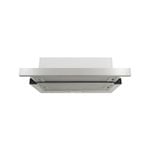 Esatto 60cm White Stainless Steel Fascia Slide Out Ducted Rangehood