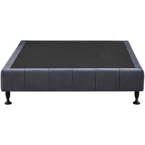 Waylon Velvet Queen Bed Base - Dark Grey