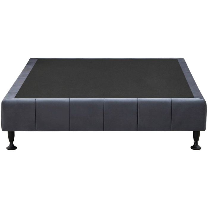 Waylon Velvet Queen Bed Base - Dark Grey