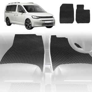 6D Diamond Car Floor Mats for VolksWagen Caddy Front Only2005-2021-Outback GT