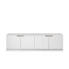 European Cabinetry Vj Panel Pull Brass Bucharest TV Unit White
