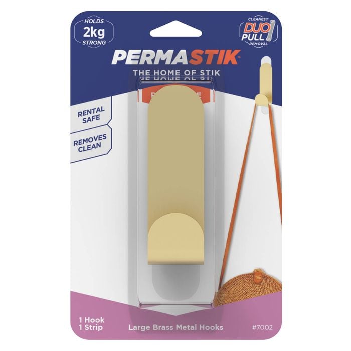 Permastik Large Brass Metal Hook