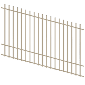 ProtectorAl 1201 - 2400 x 1500mm Paperbark Raked Up to 15º Batten Pool Fence Panel