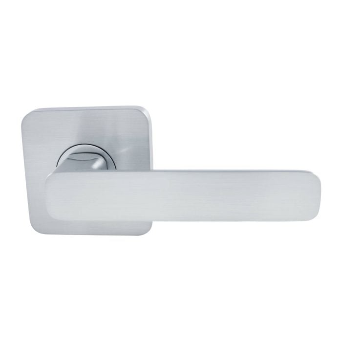 Choice Harper Square Passage Lever Set In Satin Chrome