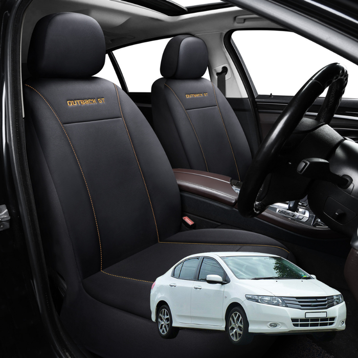 Car Seat Cover for Honda City 2007 - 2014 GM2, GM3 - Black-Front Only