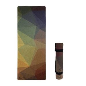 Zenvibes Comfort Cork Yoga Mat 5mm - Polygon Abstract