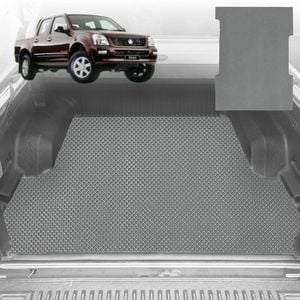 6D Diamond Ute Tub Mat for Holden Rodeo (4-Door Crew Cab) 2003-2008 (with Spray On Liner or No Liner) - Grey