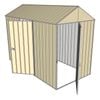 Build-a-Shed 1.5 x 3.0 x 2.3m Front Gable Dual Single Hinged Door Narrow Shed - Cream