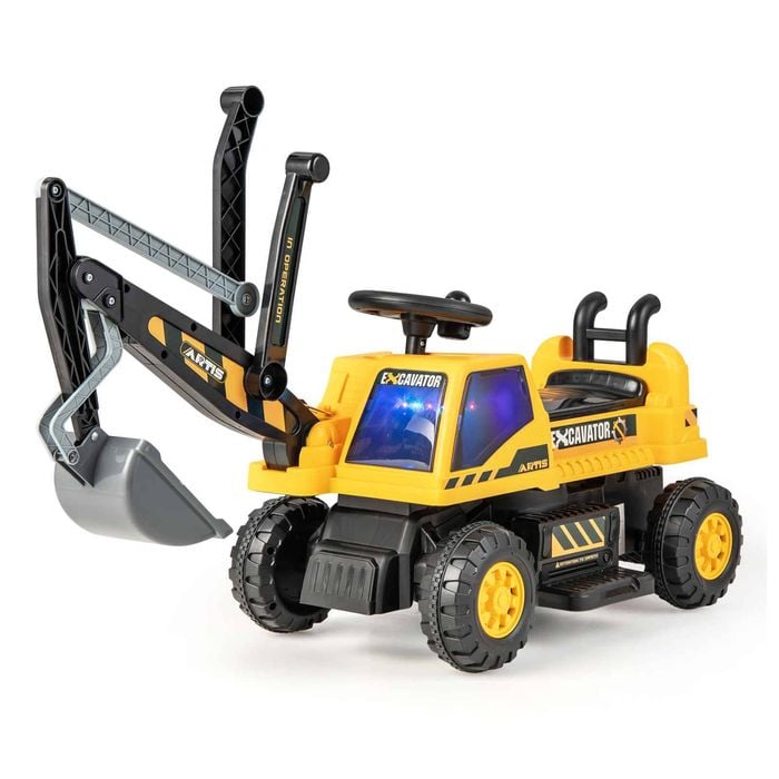 Costway Kids Ride on Excavator Adjustable Electric Tractor Car