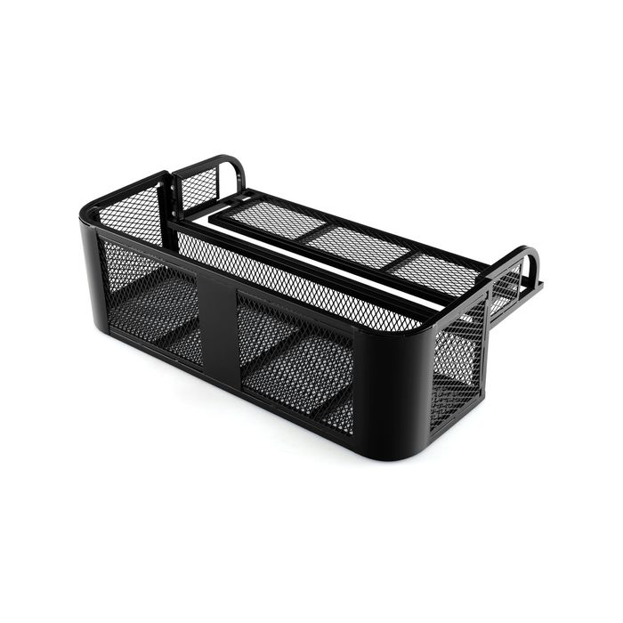Costway HD Steel Rear ATV Cargo Basket Rack Mesh Surface Luggage Carrier Universal Storage Rack Black
