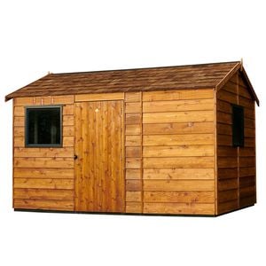 Cedar Shed 3.6 x 2.49m Bentley Shingle Roof Cedar Shed
