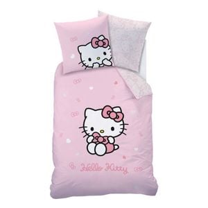Hello Kitty Pink Cotton Quilt Cover Set - Single Bed Size
