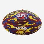 Brisbane Lions AFL Size 5 Camo Synthetic Footy Football