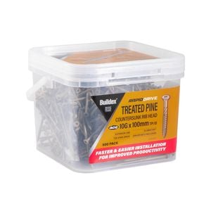 Buildex RapidDrive Treated Pine Screws 10G x 100mm Climacoat - 500 Pack