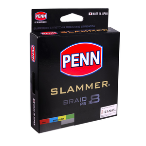 Penn 2022 Slammer 400m Multi Colour Braid Fishing Line 15lb